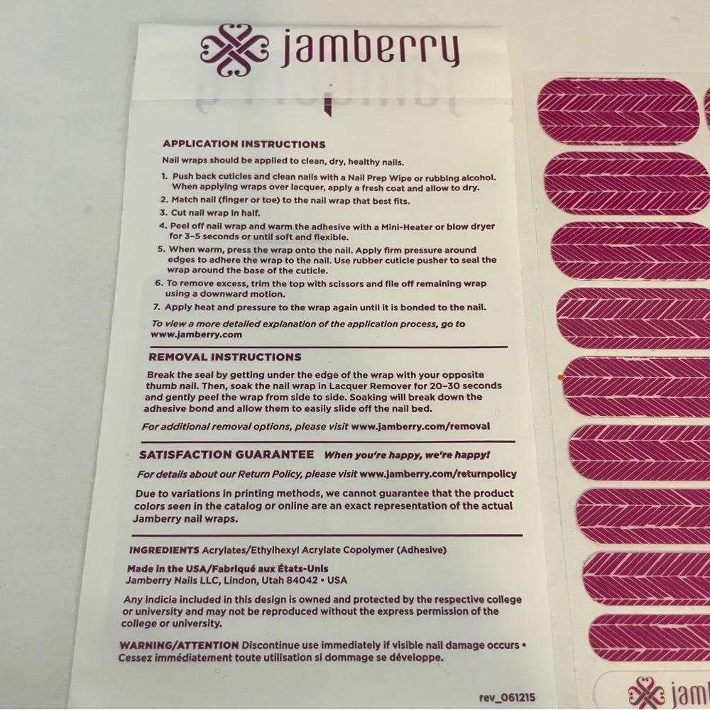 Jamberry Spearhead Full Sheet Nail Wraps 11K7